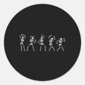Sticker Rond Automne Sketon Danser (Devant)