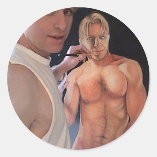 Sticker Rond Autoportrait (Devant)