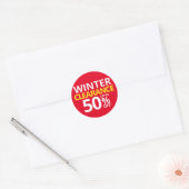 Sticker Rond Autorisation d'hiver 50 % SUR CINQUANTE PME (Enveloppe)