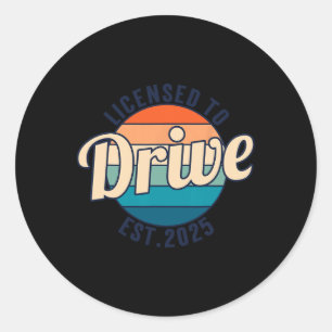 Sticker Rond Autorisé à conduire Nouveau permis de conduire pré