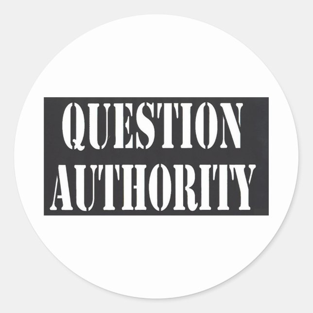 Sticker Rond Autorité de question (Devant)