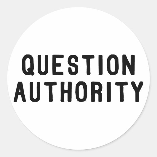 Sticker Rond Autorité des questions (Devant)