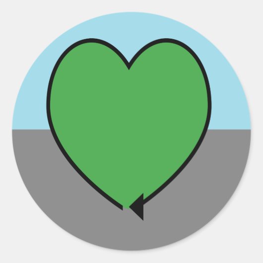 Sticker Rond Autoromantic Pride (Devant)