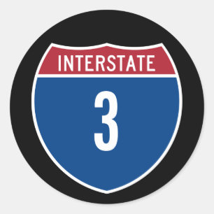 Sticker Rond Autoroute 3