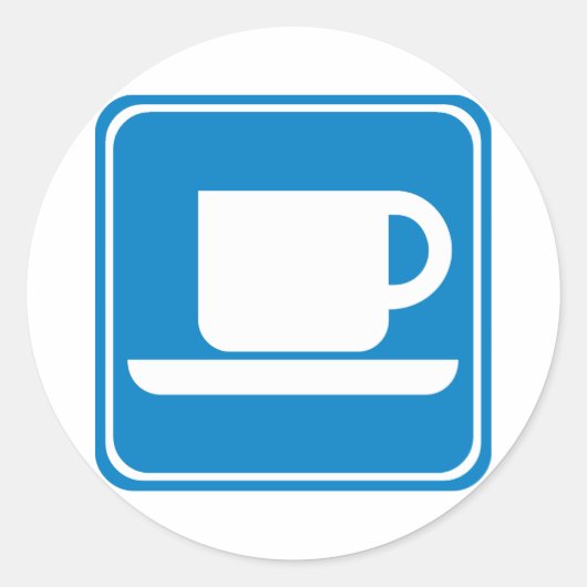 Sticker Rond Autoroute Café (Devant)