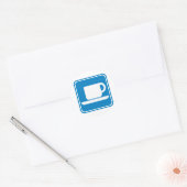 Sticker Rond Autoroute Café (Enveloppe)