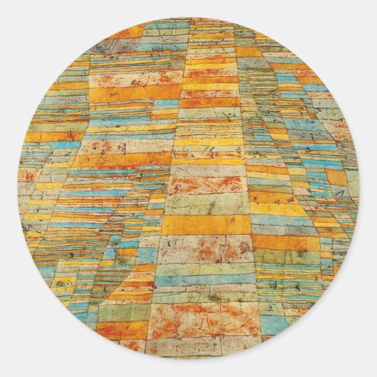 Sticker Rond Autoroute et par Paul Klee (Devant)
