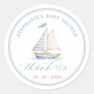 Sticker Rond Autour de «C'est un garçon» Baby Shower Autocollan