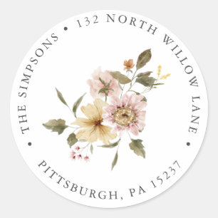 Sticker Rond Autre adresse florale d'automne
