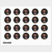 Sticker Rond Autre Black Man 2022 - Photo de fin d'études (Feuille)