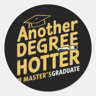 Sticker Rond Autre degré plus chaud Diplôme de master