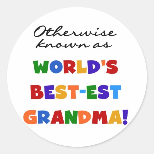 Sticker Rond Autrement connu en tant que cadeaux de la (Devant)