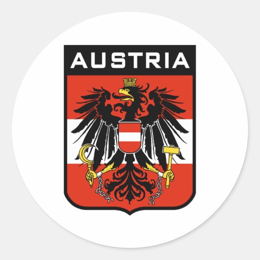 Sticker Rond Autriche (Devant)