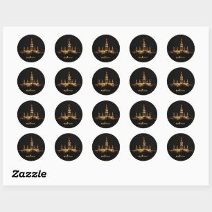 Sticker Rond Autriche, j'aime Vienne