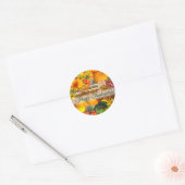 Sticker Rond Autumn Basket Thanksgiving (Enveloppe)