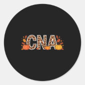 Sticker Rond Autumn Cna Fall Certified Nursing Istant  (Devant)