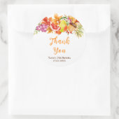 Sticker Rond Autumn Fall Harvest Birthday Party Thank You (Sac)