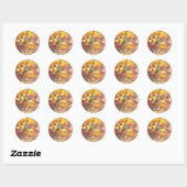 Sticker Rond Autumn Leaves (Feuille)