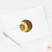Sticker Rond Autumn Sunflower Mariage Merci Favoriser (Enveloppe)