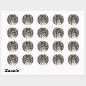 Sticker Rond Aux étoiles (Feuille)