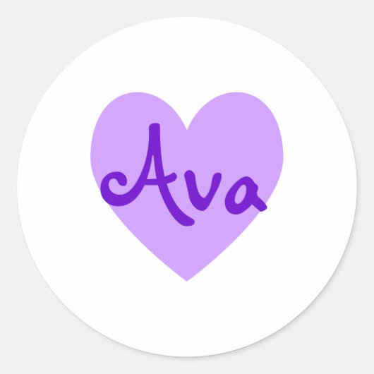 Sticker Rond Ava dans le violet (Devant)