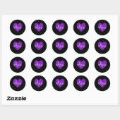 Sticker Rond Ava dans le violet (Feuille)