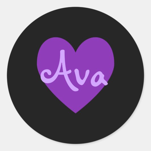 Sticker Rond Ava dans le violet (Devant)