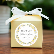 Avalon Fleur sauvage Jaune Cercle Mariage Faveur