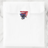 Sticker Rond Avancez l'Amérique (Sac)