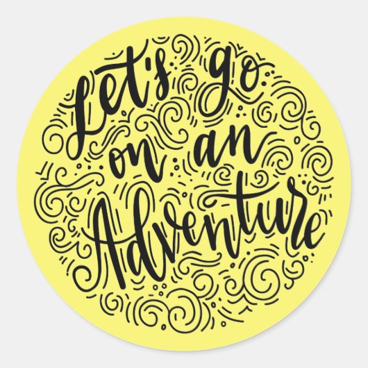 Sticker Rond Avançons dans une aventure (Devant)