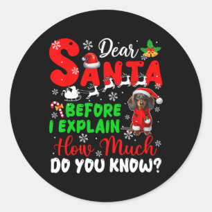 Sticker Rond Avant D'Expliquer Combien Vous Connaissez Xmas Dac