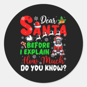 Sticker Rond Avant D'Expliquer Combien Vous Connaissez Xmas Pit
