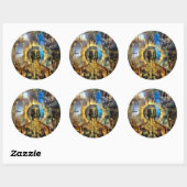 Sticker Rond Avant les portes du Ciel (Feuille)