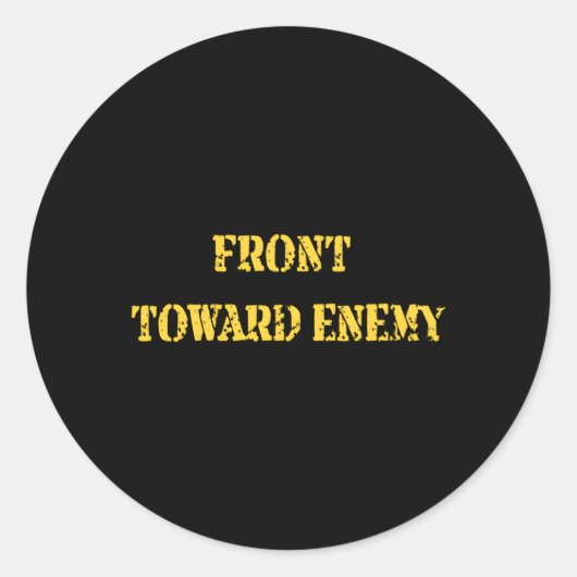 Sticker Rond Avant Vers L'Ennemi Front Militaire Vers L'Ennemi (Devant)