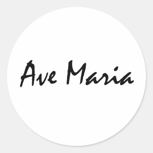 Sticker Rond Ave Maria (Devant)