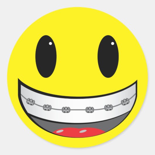 Sticker Rond avec accolades (Devant)