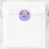 Sticker Rond Avec Dieu tout est possible (Sac)
