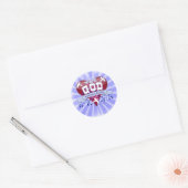 Sticker Rond Avec Dieu tout est possible (Enveloppe)