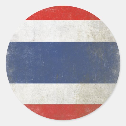 Sticker rond avec Distressed Thailand (Devant)