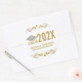 Sticker Rond Avec Faux Gold Lace & Diamonds Grad Casquette St (Enveloppe)