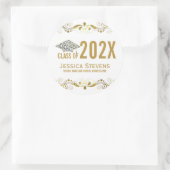 Sticker Rond Avec Faux Gold Lace & Diamonds Grad Casquette St (Sac)