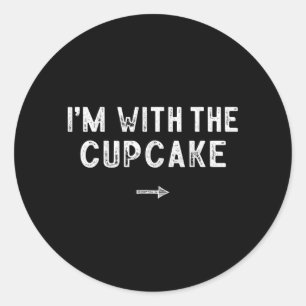 Sticker Rond Avec la tenue de cupcake assortie Halloween paress