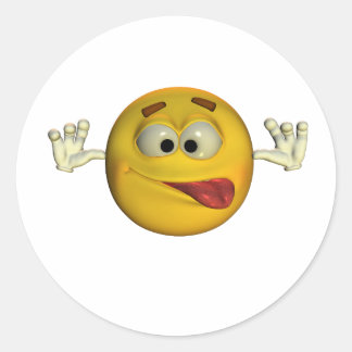 Sticker Rond avec Tonge Out 01