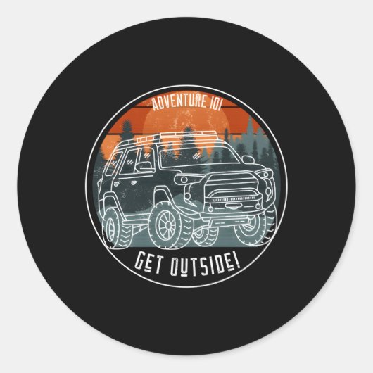 Sticker Rond Aventure 101 Sundown 4Runner (Devant)