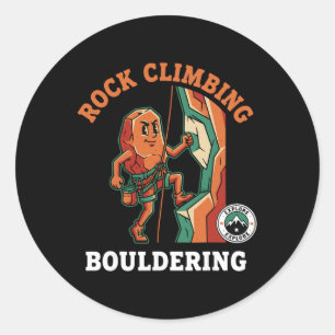 Sticker Rond Aventure amusante d'escalade de bloc