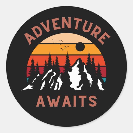Sticker Rond Aventure Attend (Devant)