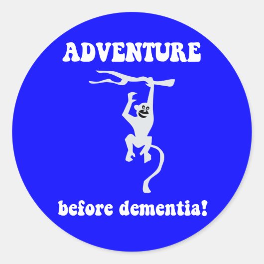 Sticker Rond aventure avant la démence (Devant)