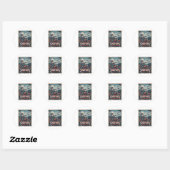 Sticker Rond Aventure de motards (Feuille)