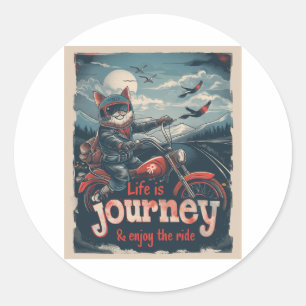 Sticker Rond Aventure de motards