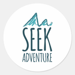 Sticker Rond Aventure de recherche